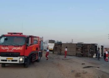 یادبود جان‌باختگان حادثه تلخ اتوبوس دانشجویان سمنان در سالروز وقوع آن
