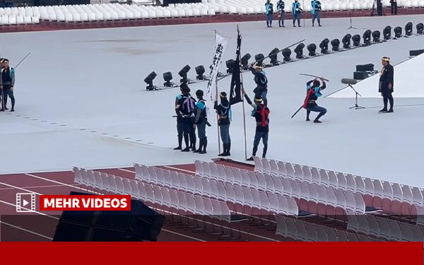 آمادگی ساموراییها قبل از مراسم افتتاحیه بازیهای آسیایی ناگویا
