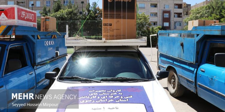 ارسال تجهیزات آموزشی و اداری به مدارس زنجان