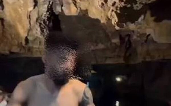 برخورد قانونی با بلاگر شناگر در غار علیصدر در دستور کار قرار گرفت