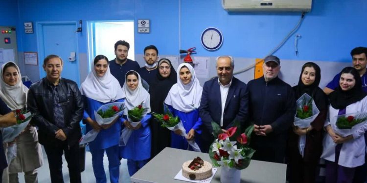 تجلیل استاندار آذربایجان‌شرقی از پرستاران بیمارستان شهید مدنی تبریز
