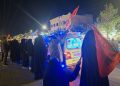 شور انقلابی مردم حاشیه مشهد در زنجیره انسانی